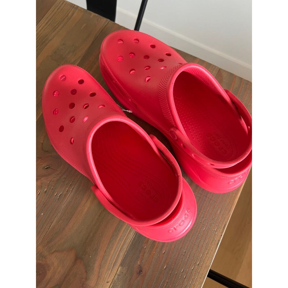 NEW Crocs Platform Bae Clogs Hot Pink Women's Size 11 - Picture 7 of 8